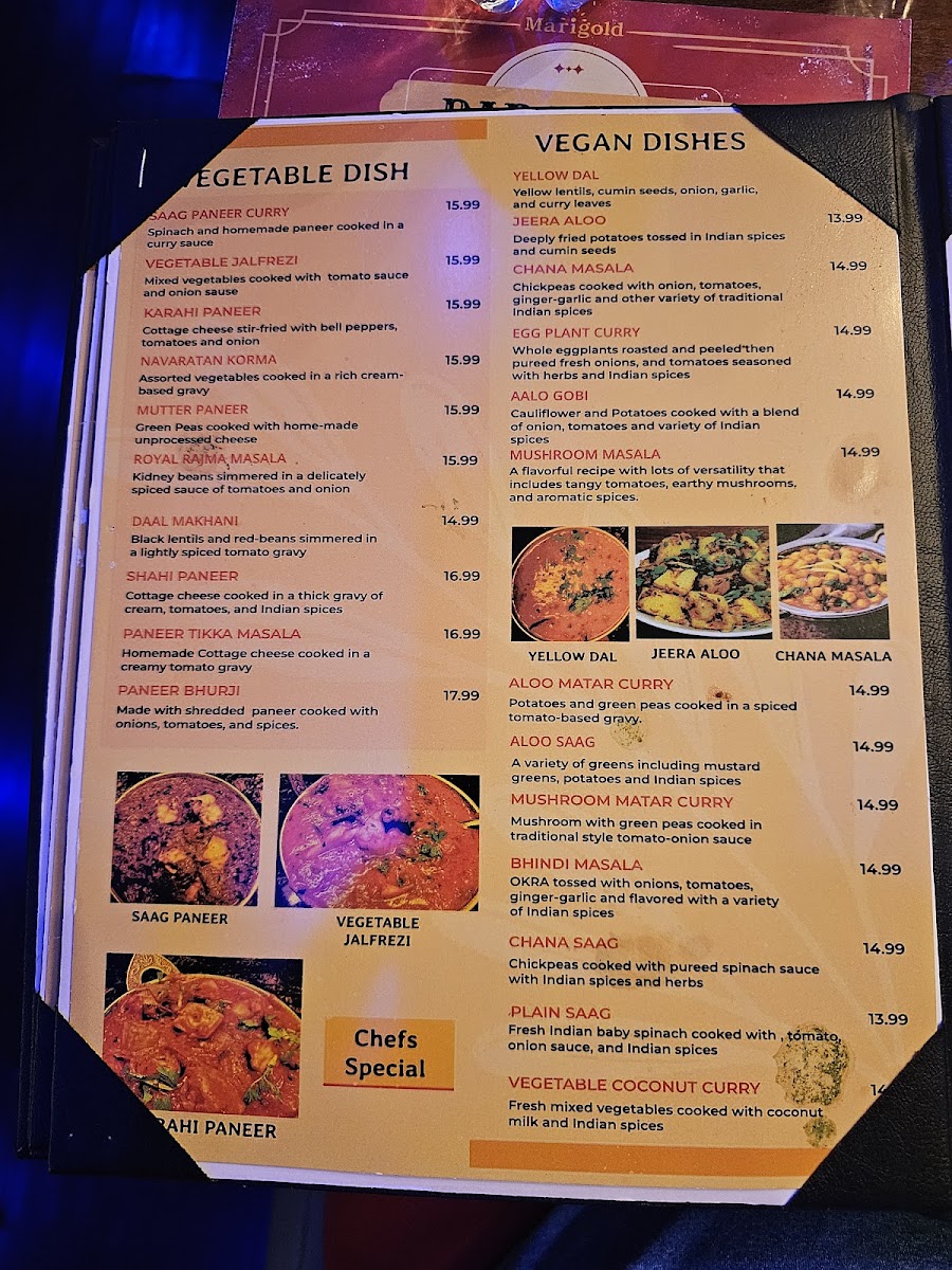 Marigold Fine Indian Cuisine Menu - Image 2